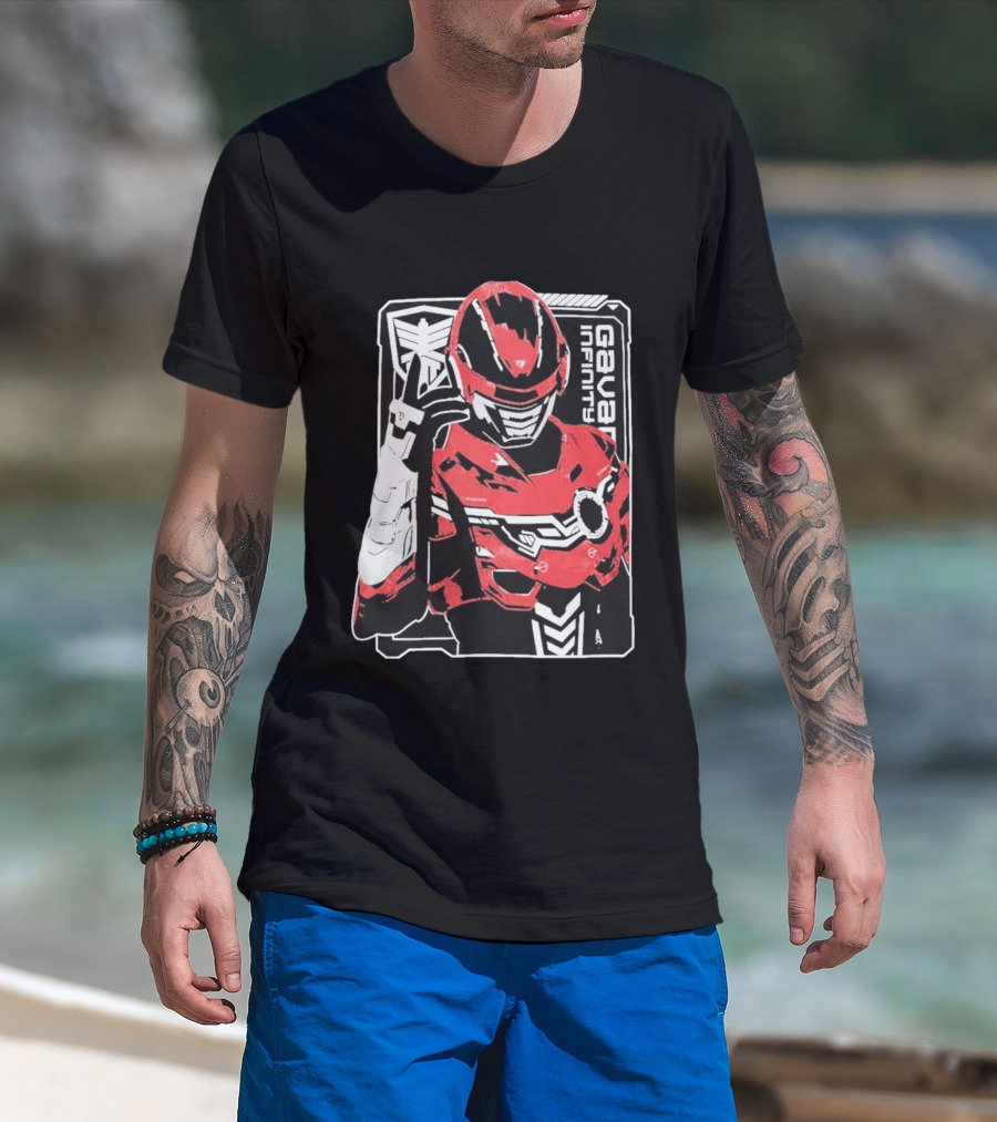 Gavan Infinity Red Armor Tactical Suit T-Shirt