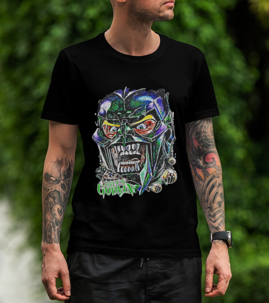 Green Goblin Evil Grin Marvel Big Head Comic T-Shirt