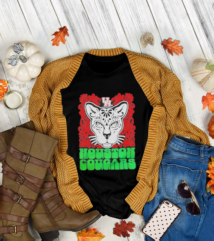 Houston Cougars Hispanic Heritage UH Puma Red Green T-Shirt