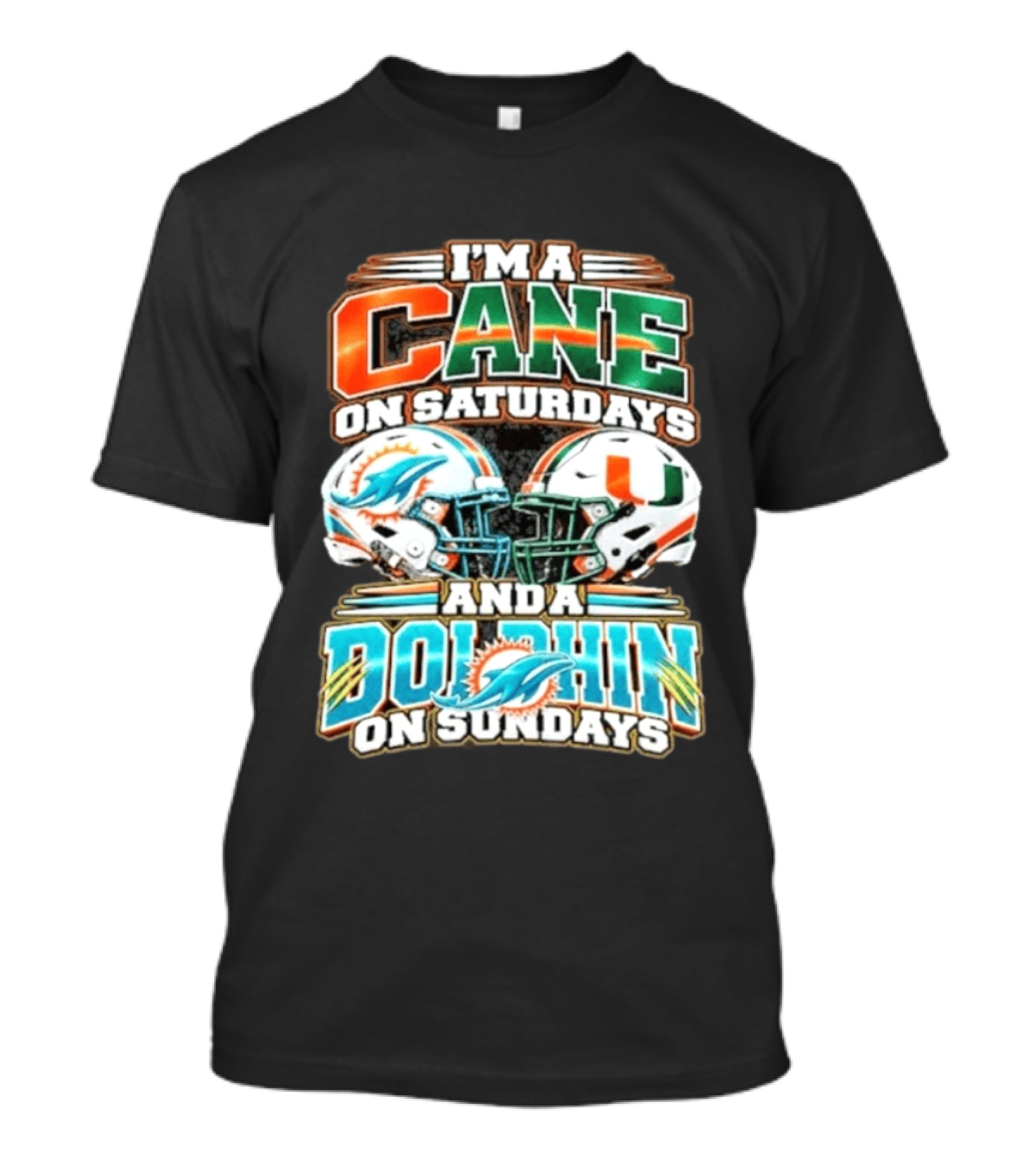 I'm A Cane On Saturdays And A Dolphin On Sundays Helmets T-Shirt