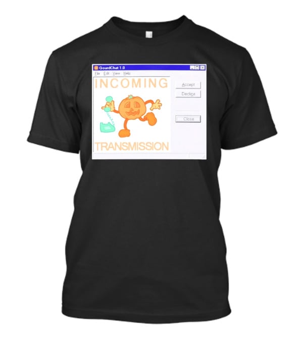 GourdChat 1.0 Incoming Transmission Pumpkin Halloween T-Shirt