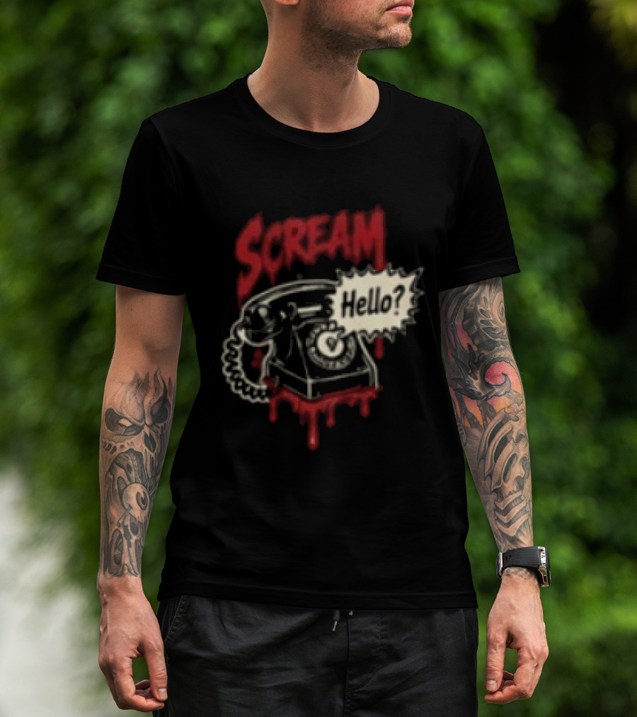 Scream Ratfink Melting Drip Phone Horror Aesthetic T-Shirt