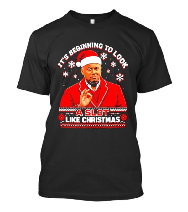 Stanley Hudson It's Beginning To Look A Slot Like Christmas Ugly Sweater 2026 T-Shirt