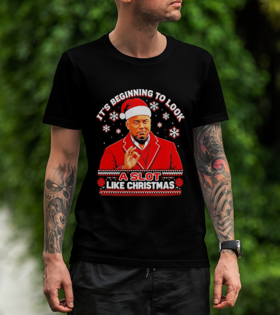 Stanley Hudson It's Beginning To Look A Slot Like Christmas Ugly Sweater 2026 T-Shirt