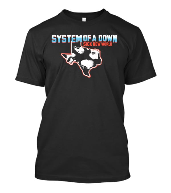 System Of A Down Sick New World Texas Map Concert Fort Worth October 24 2026 T-Shirt