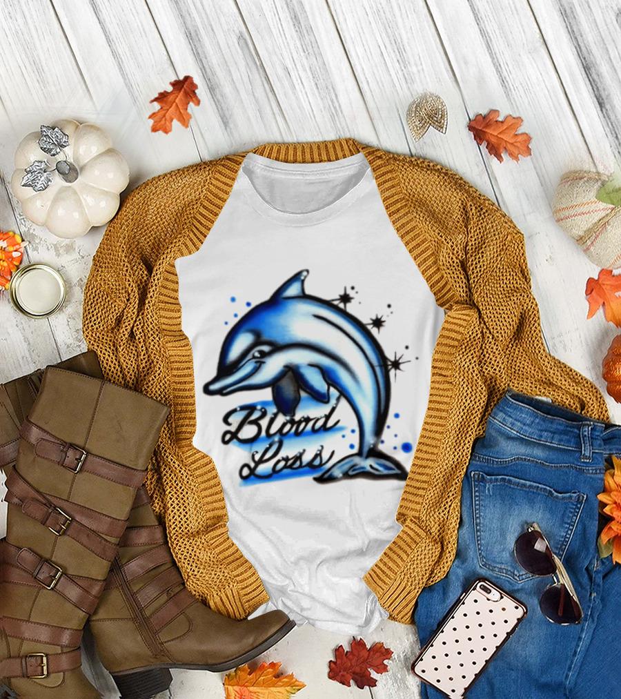 Blood Loss Dolphin Airbrush T-Shirt