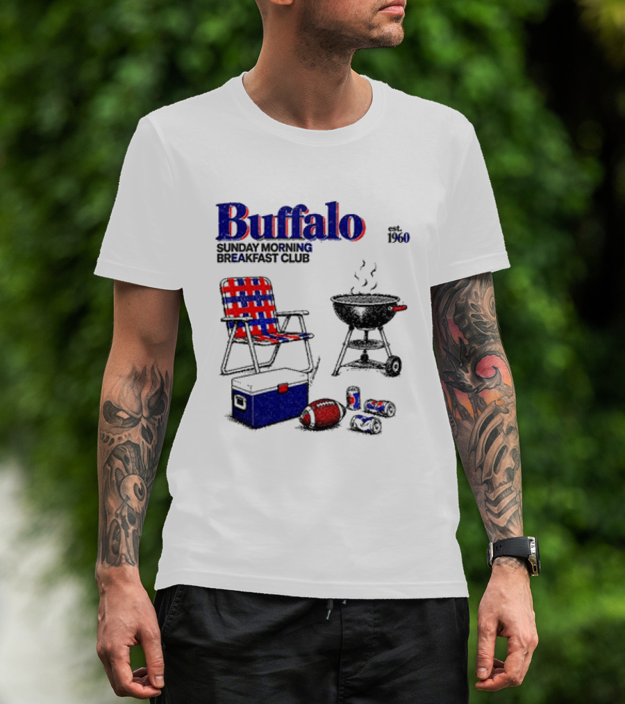 Buffalo Tailgate Game Day Sunday Morning Breakfast Club Football T-Shirt