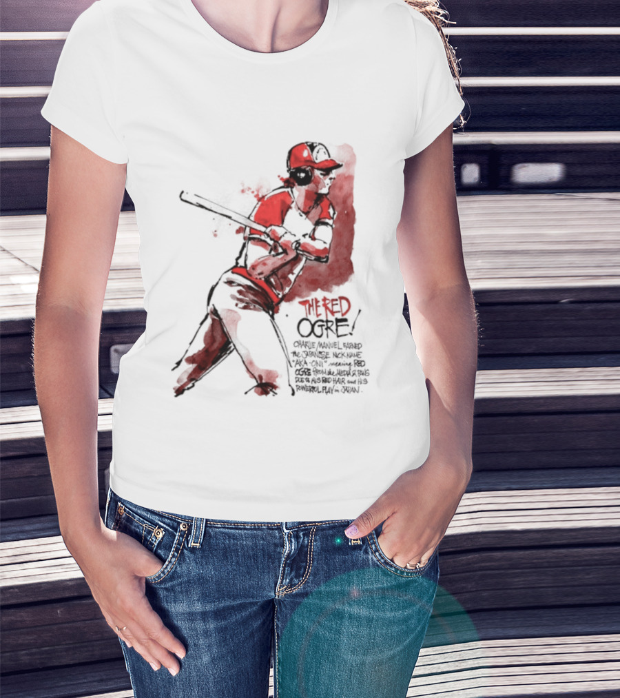 Charlie Manuel Red Ogre Powerful Play In Japan Baseball T-Shirt
