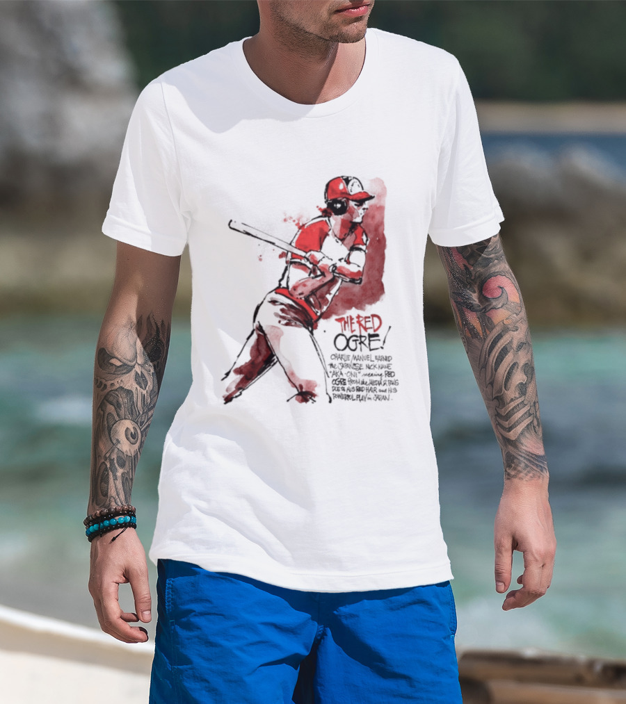 Charlie Manuel Red Ogre Powerful Play In Japan Baseball T-Shirt