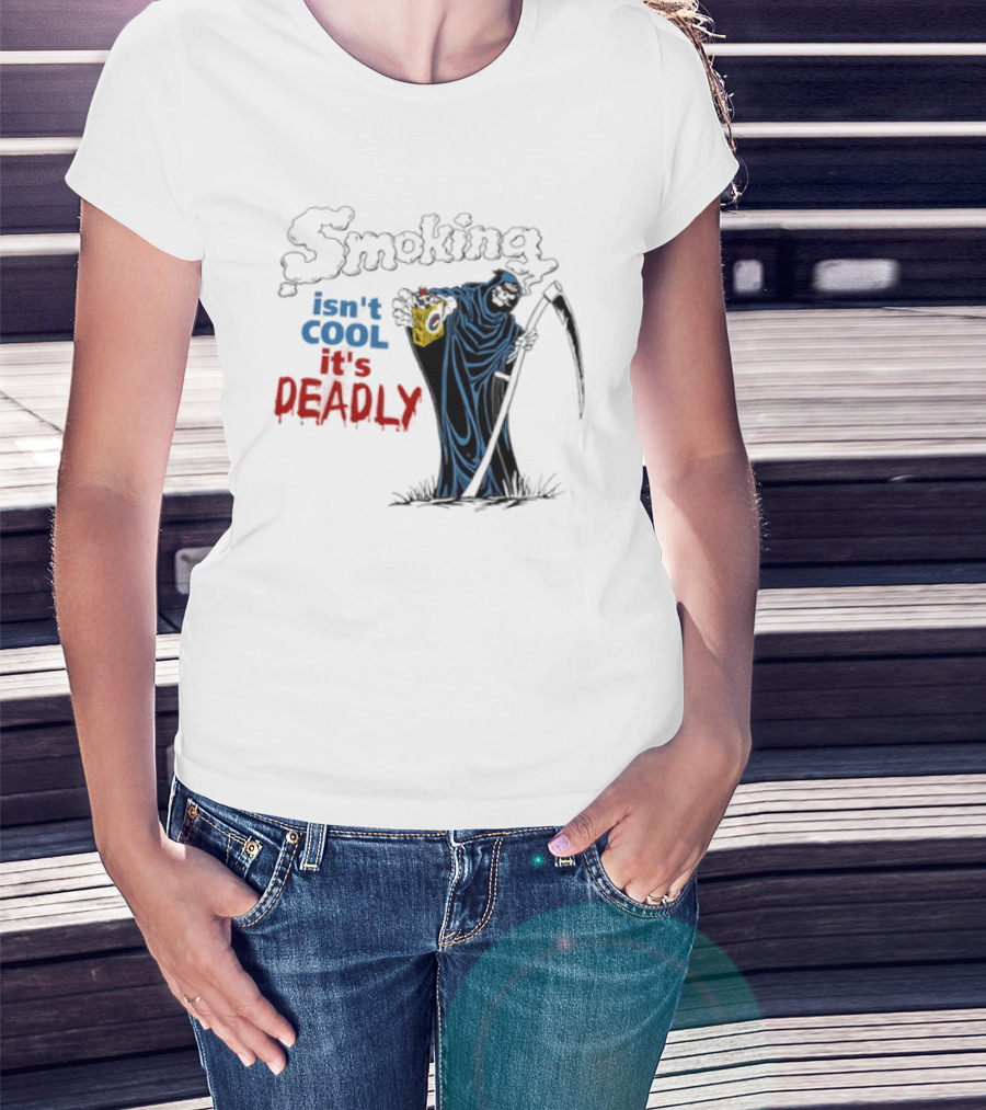 Smoking Isn't Cool It's Deadly Grim Reaper T-Shirt