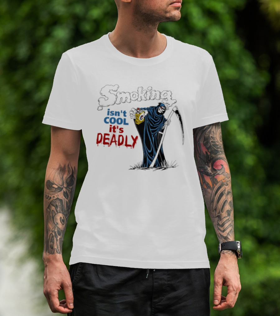 Smoking Isn't Cool It's Deadly Grim Reaper T-Shirt
