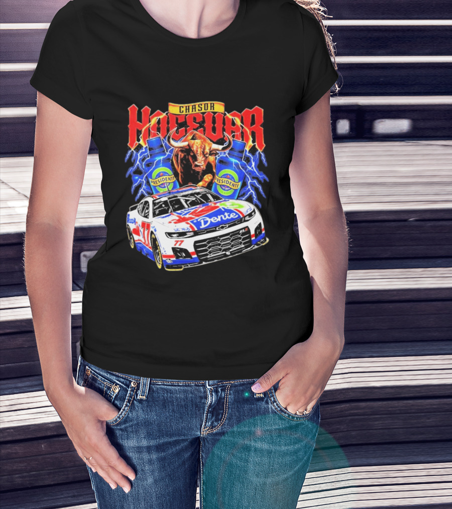 Chase Hocevar No. 77 Dente Presidente Bull NASCAR Spire Motorsports 2026 Racing T-Shirt