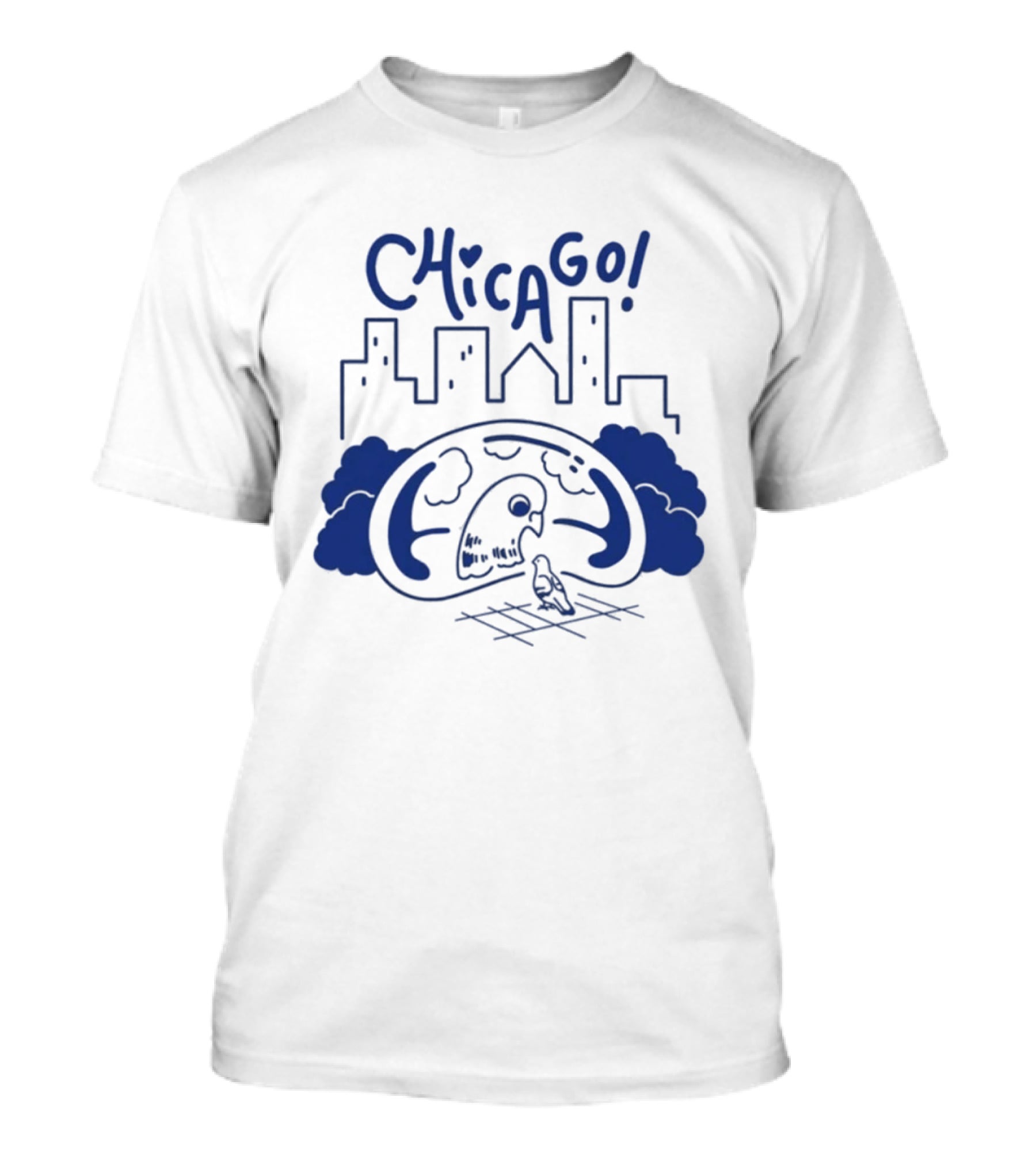 Chicago Skyline Bean Avi Matzo X RAYGUN T-Shirt