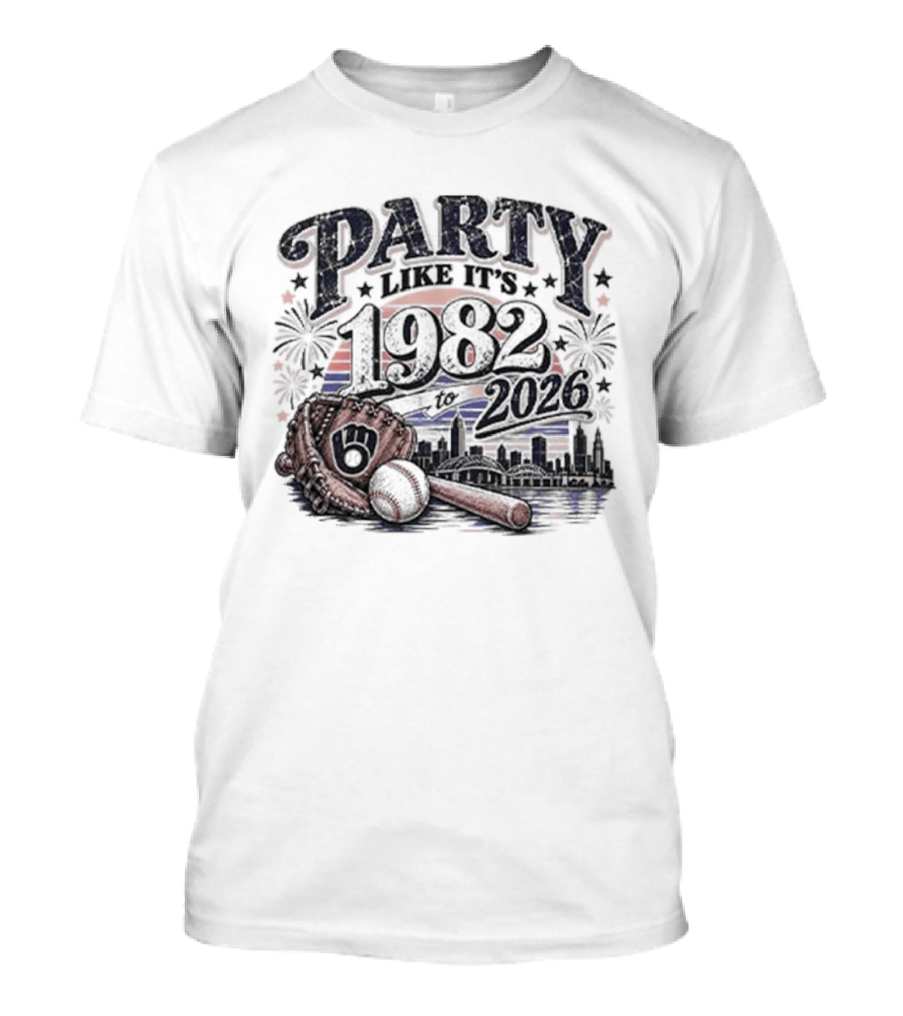 Party Like It's 1982 Brewers 2022 Freddy Peralta Milwaukee Baseball Retro Celebration T-Shirt