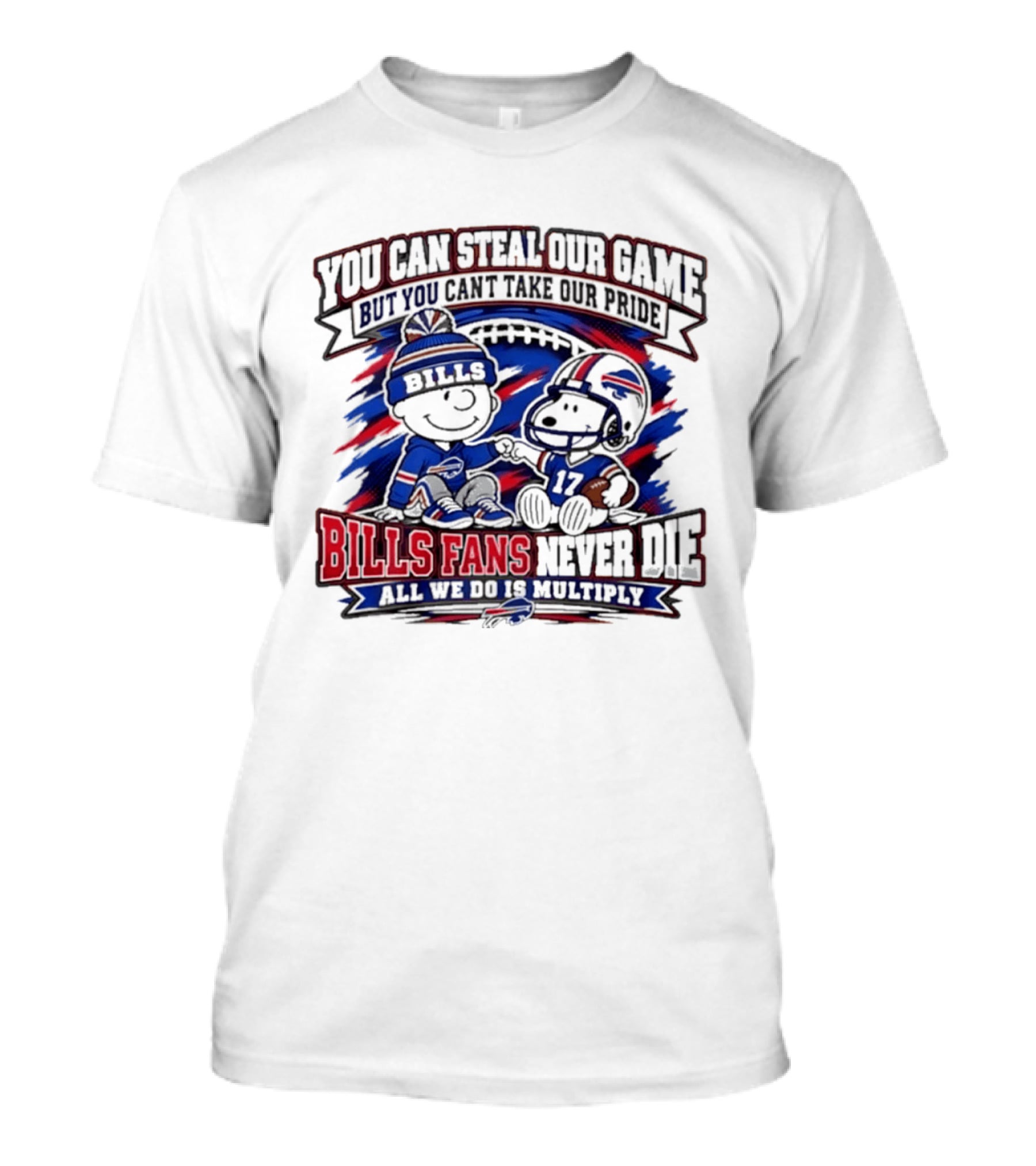 Buffalo Bills Fans Steal Game Pride Snoopy Never Die Multiply T-Shirt