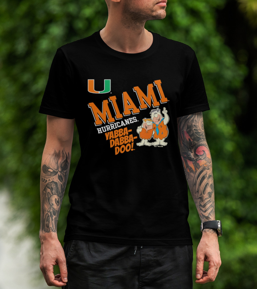 Miami Hurricanes Yabba Dabba Doo Flintstones U T-Shirt