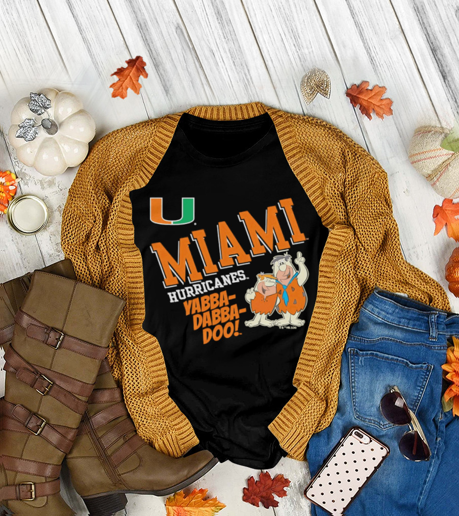Miami Hurricanes Yabba Dabba Doo Flintstones U T-Shirt
