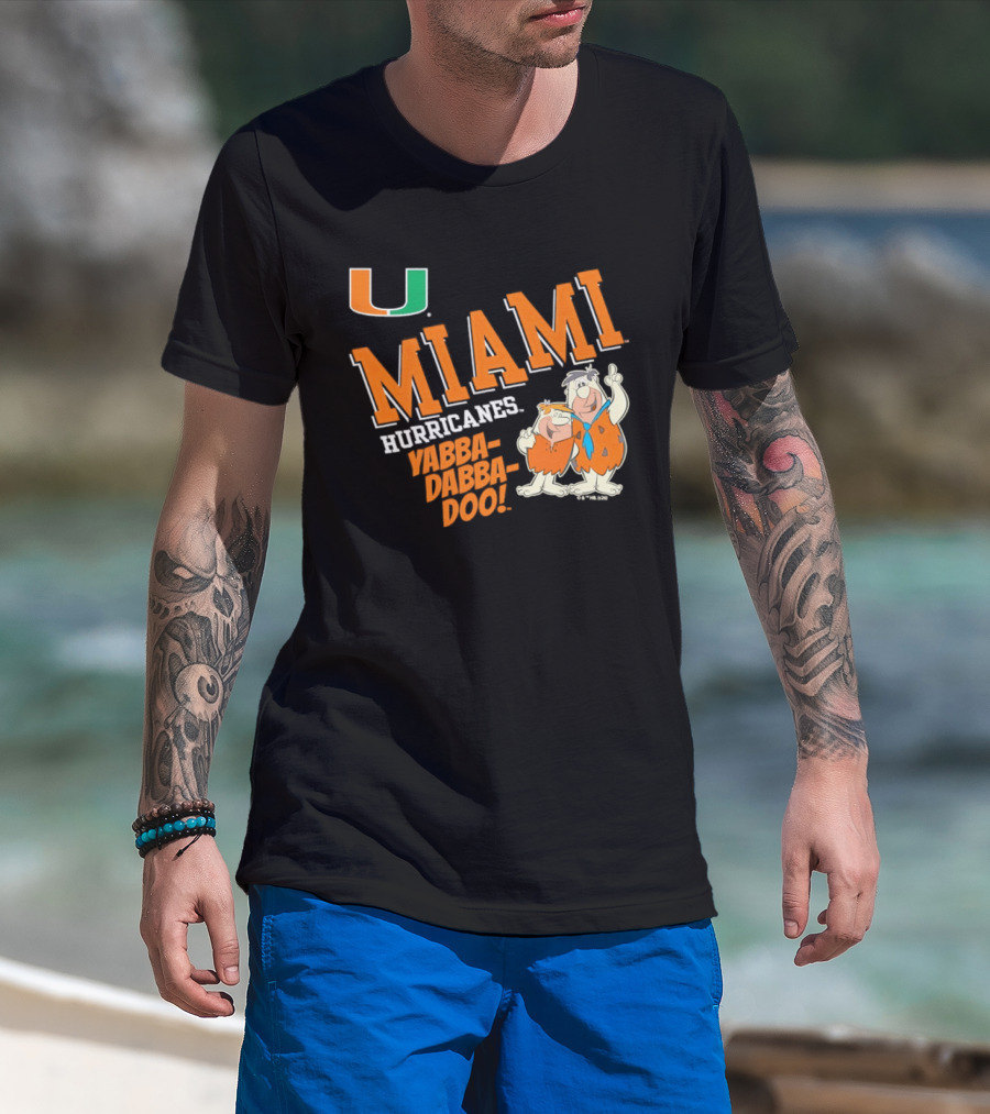 Miami Hurricanes Yabba Dabba Doo Flintstones U T-Shirt