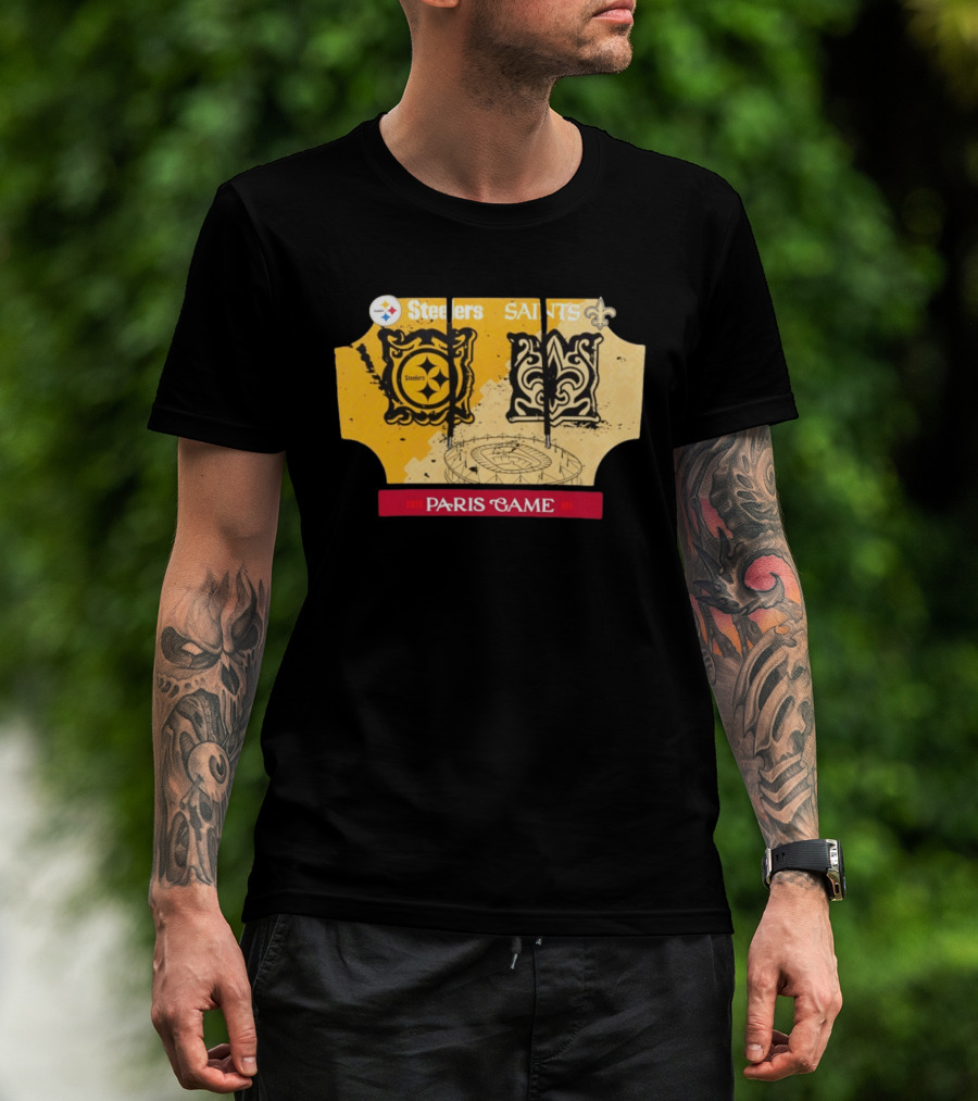 Pittsburgh Steelers New Orleans Saints 2026 Paris Game NFL Matchup T-Shirt