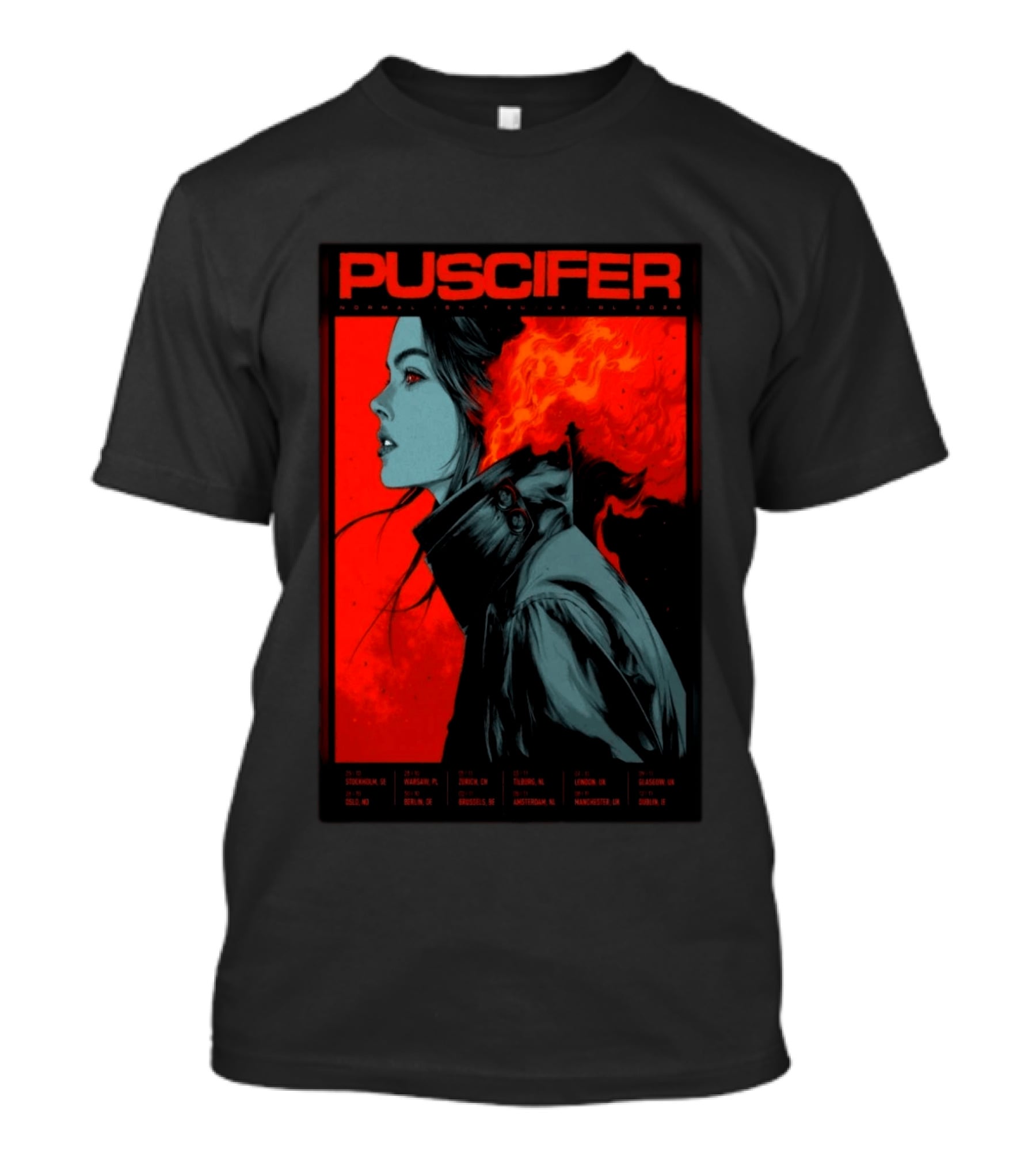 Puscifer October November 2026 EU UK IRL Tour Dates Stockholm Warsaw Zurich Tilburg London Glasgow Exclusive Edition T-Shirt