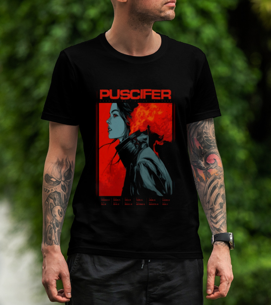 Puscifer October November 2026 EU UK IRL Tour Dates Stockholm Warsaw Zurich Tilburg London Glasgow Exclusive Edition T-Shirt