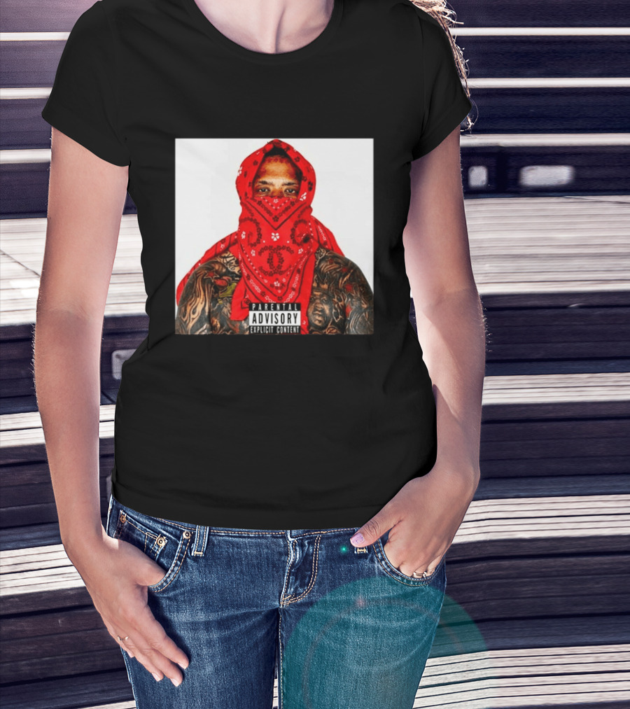 Westside Gunn Heelmatic 2026 Album Cover Parental Advisory Explicit Content Bandana Tattoo Face T-Shirt