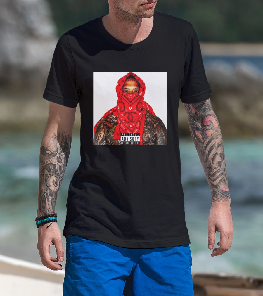 Westside Gunn Heelmatic 2026 Album Cover Parental Advisory Explicit Content Bandana Tattoo Face T-Shirt