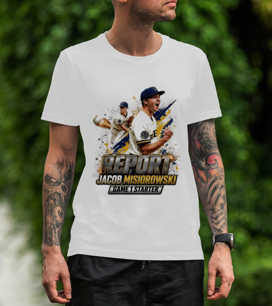 2026 Brewers Jacob Misiorowski Report Game 1 Starter T-Shirt