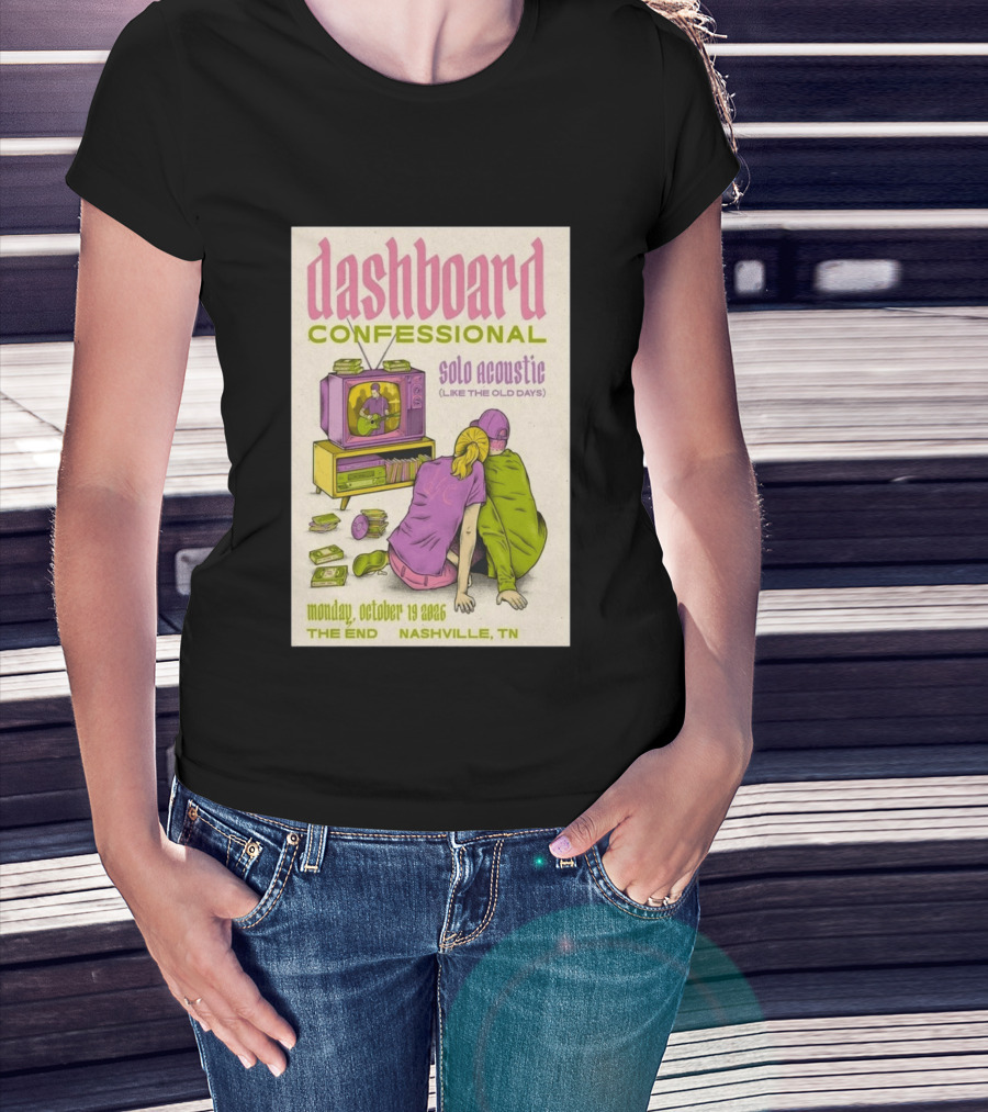 Dashboard Confessional Nashville October 19 2026 Solo Acoustic Like The Old Days The End T-Shirt