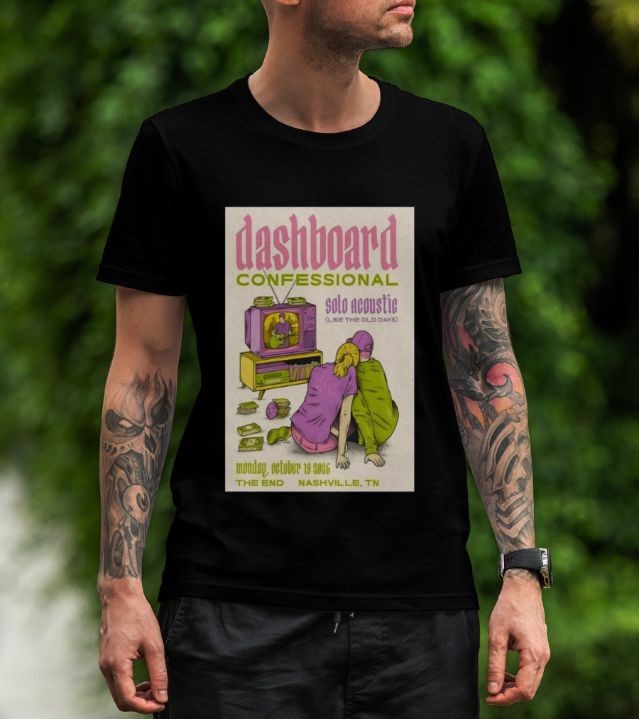 Dashboard Confessional Nashville October 19 2026 Solo Acoustic Like The Old Days The End T-Shirt