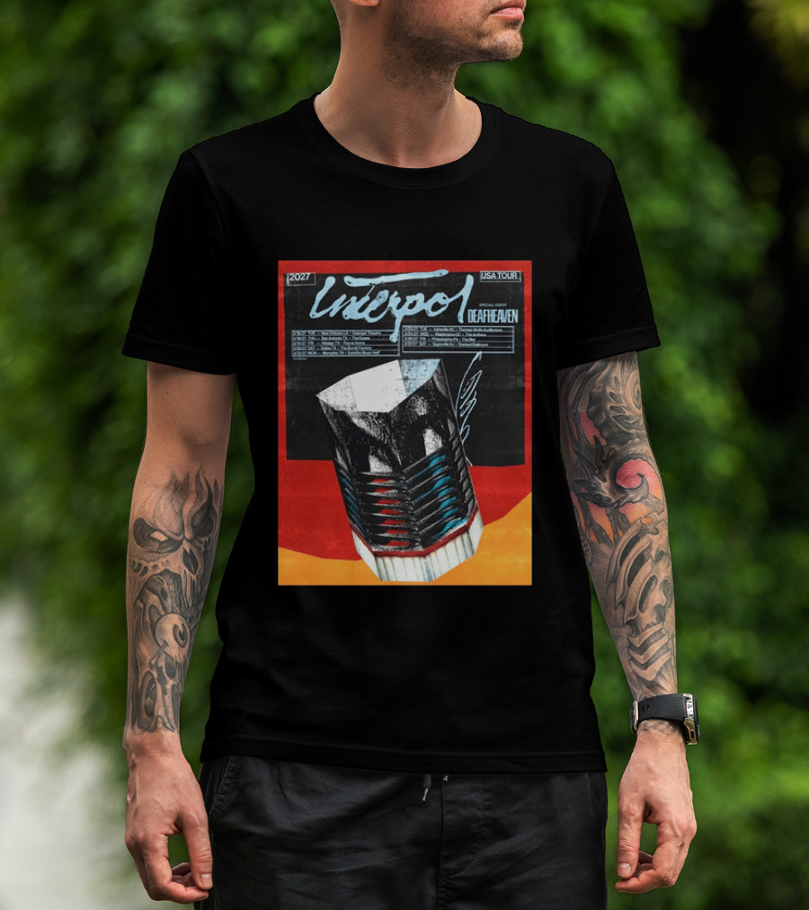 Interpol 2027 USA Tour Special Guest Deafheaven North America Dates T-Shirt