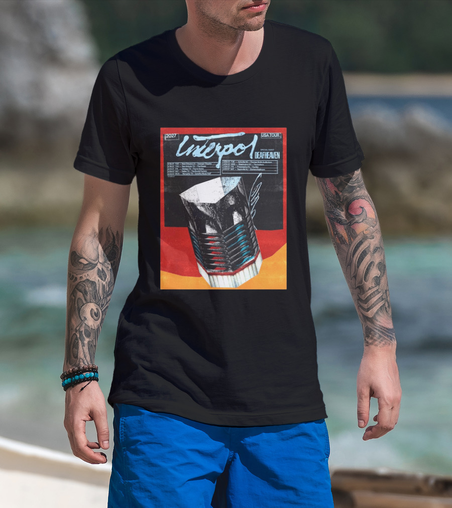 Interpol 2027 USA Tour Special Guest Deafheaven North America Dates T-Shirt