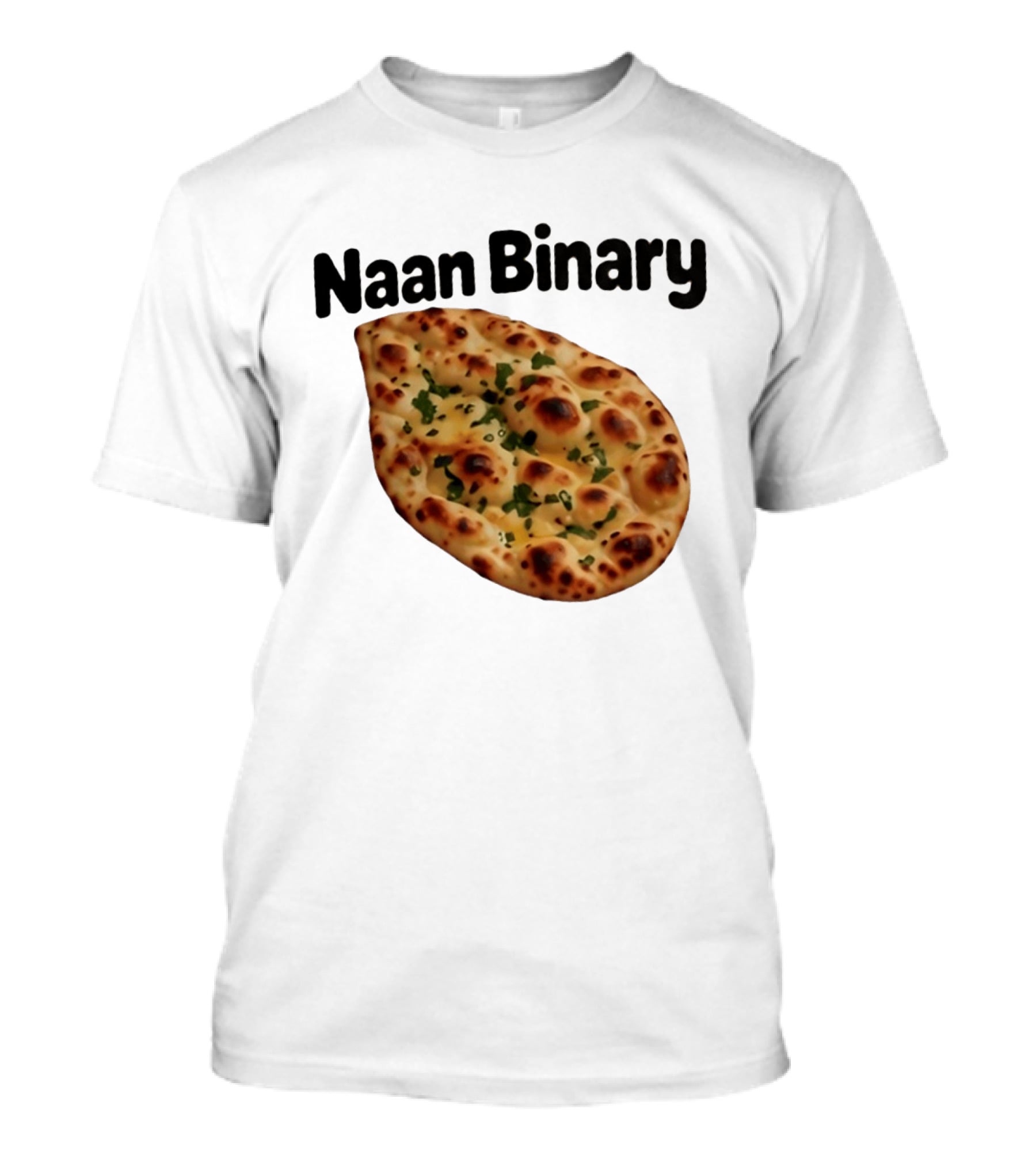 Naan Binary Bread Pun Non Binary Food Humor T-Shirt
