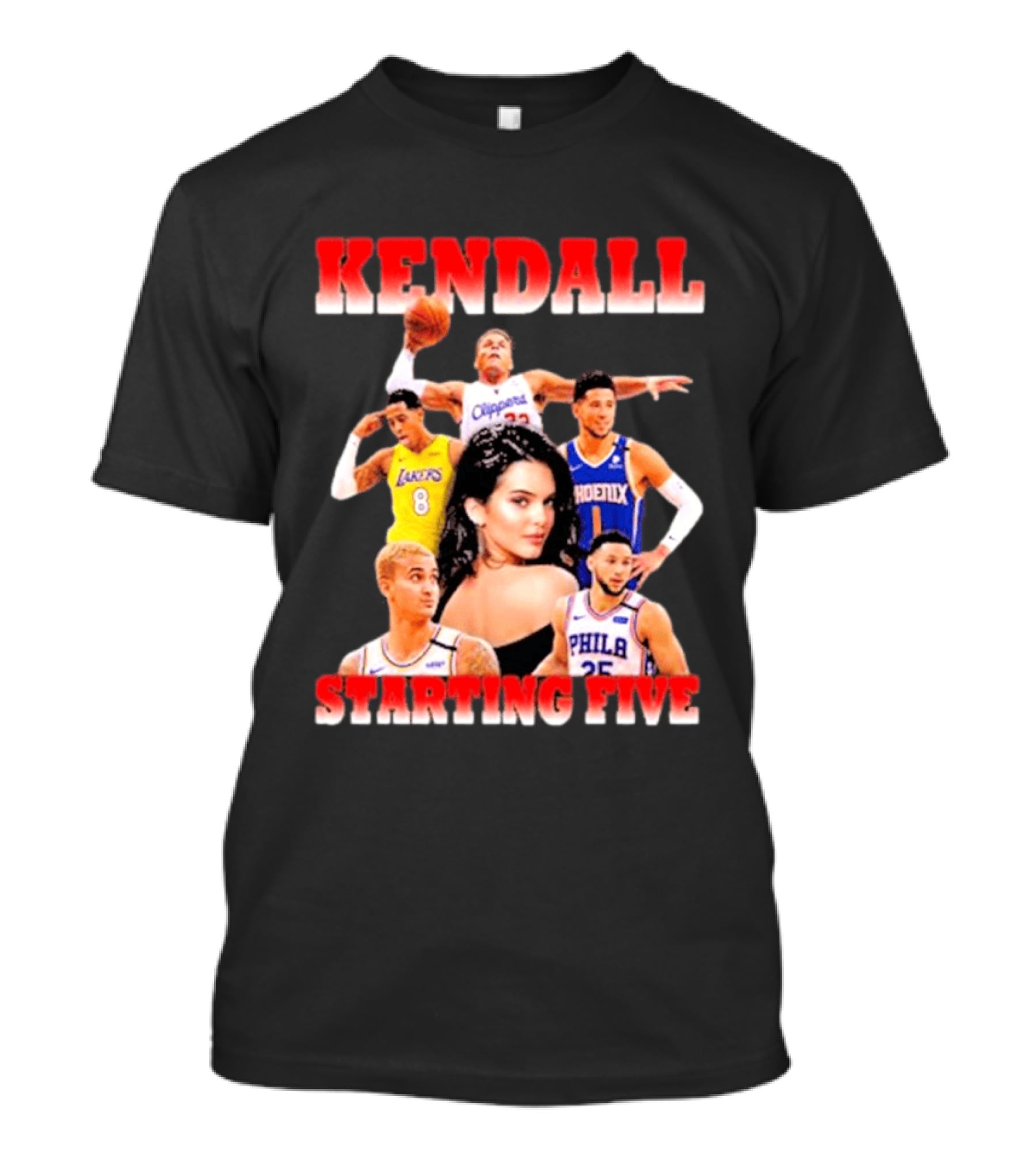 Kendall Jenner Basketball Starting Five NBA T-Shirt