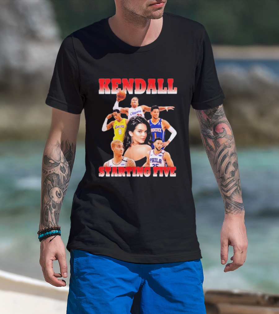 Kendall Jenner Basketball Starting Five NBA T-Shirt