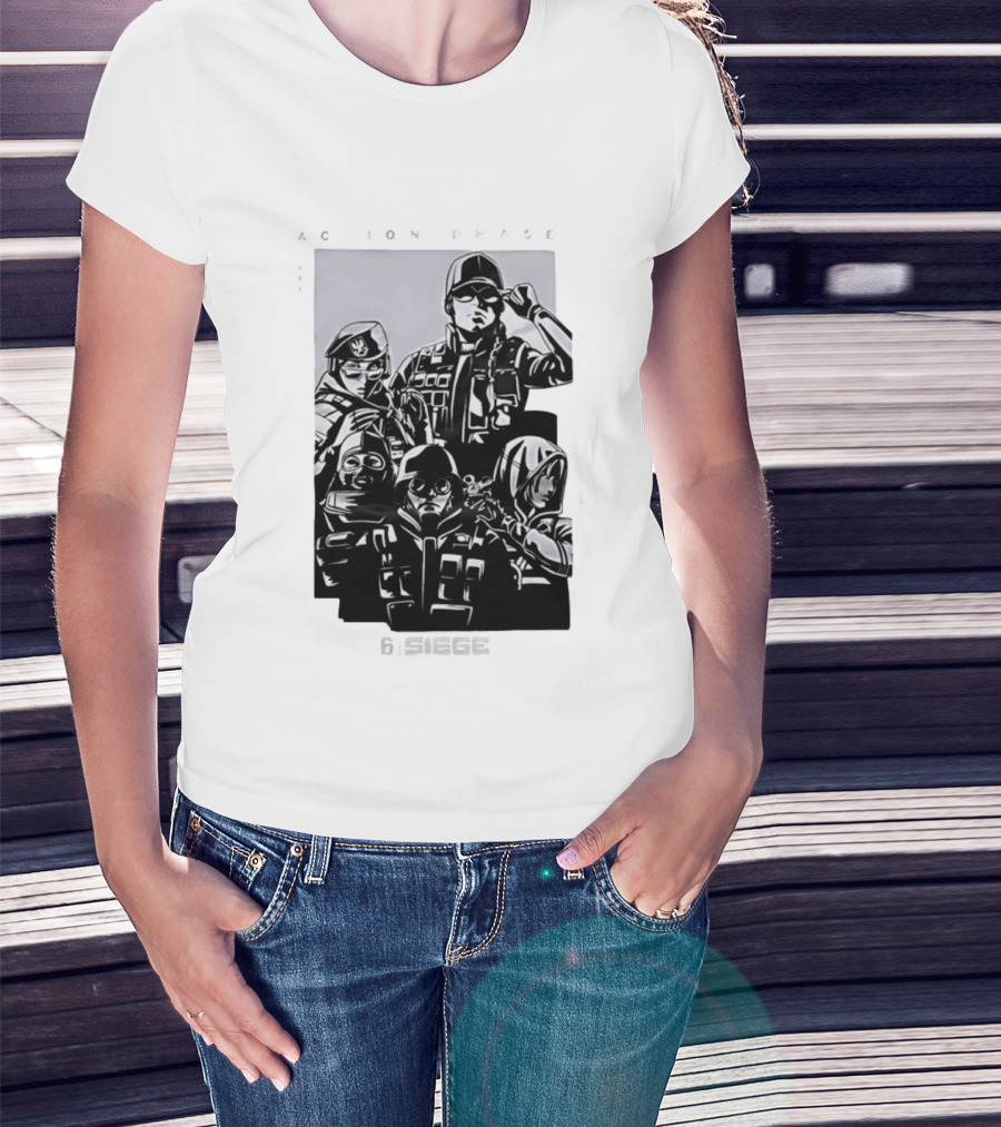 Rainbow Six Siege Ubisoft Tactical Shooter Operators Action Phase T-Shirt
