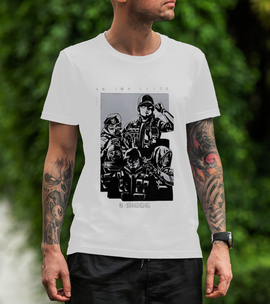 Rainbow Six Siege Ubisoft Tactical Shooter Operators Action Phase T-Shirt