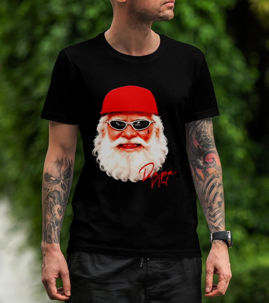 Papá Noel Santa Claus Christmas 2026 Red Cap Sunglasses Swag T-Shirt
