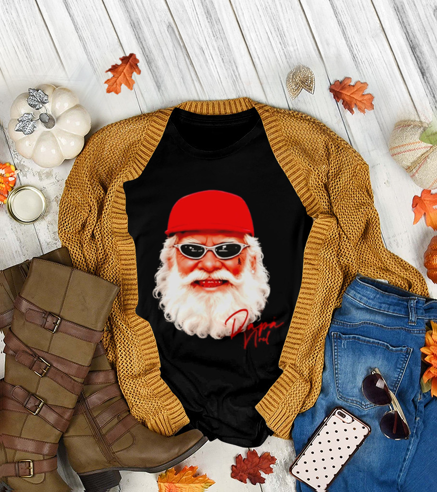 Papá Noel Santa Claus Christmas 2026 Red Cap Sunglasses Swag T-Shirt
