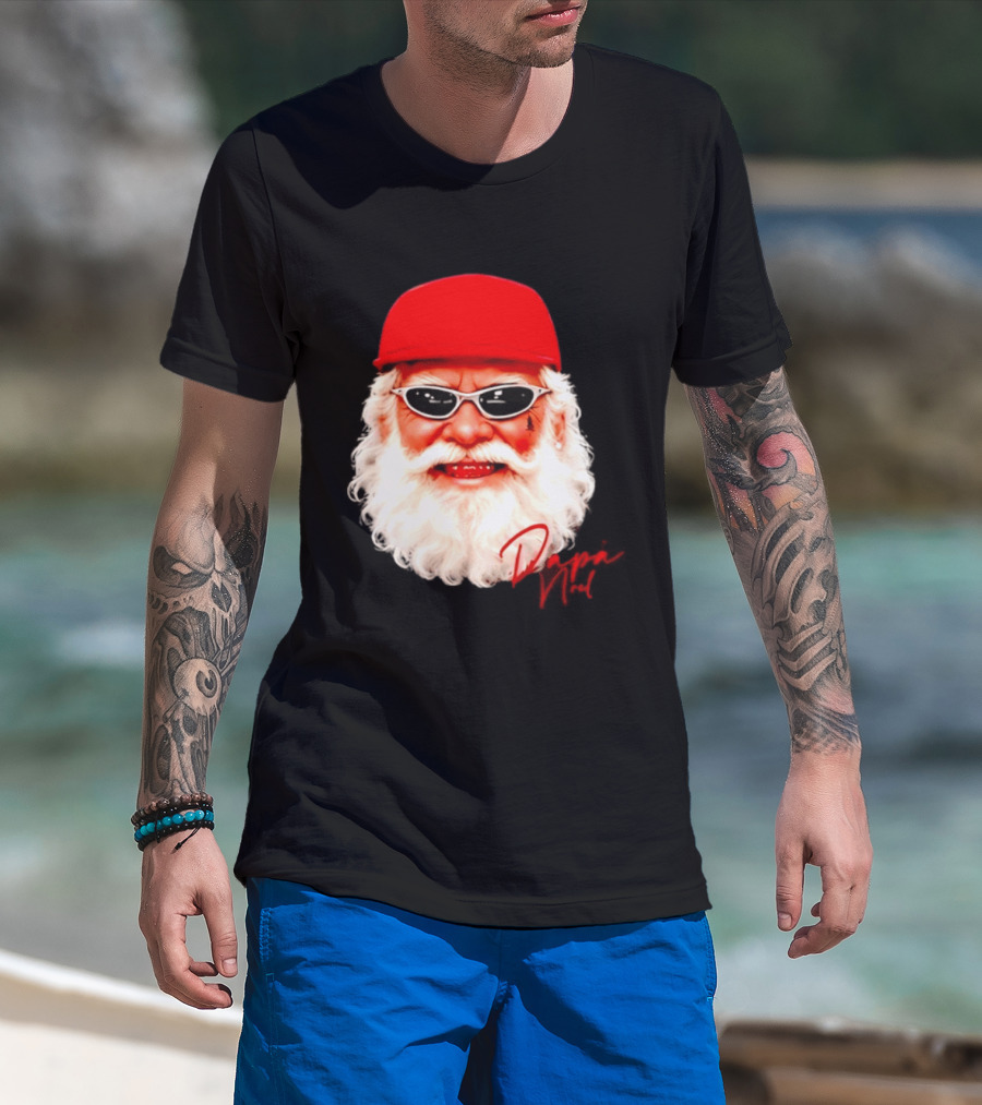 Papá Noel Santa Claus Christmas 2026 Red Cap Sunglasses Swag T-Shirt