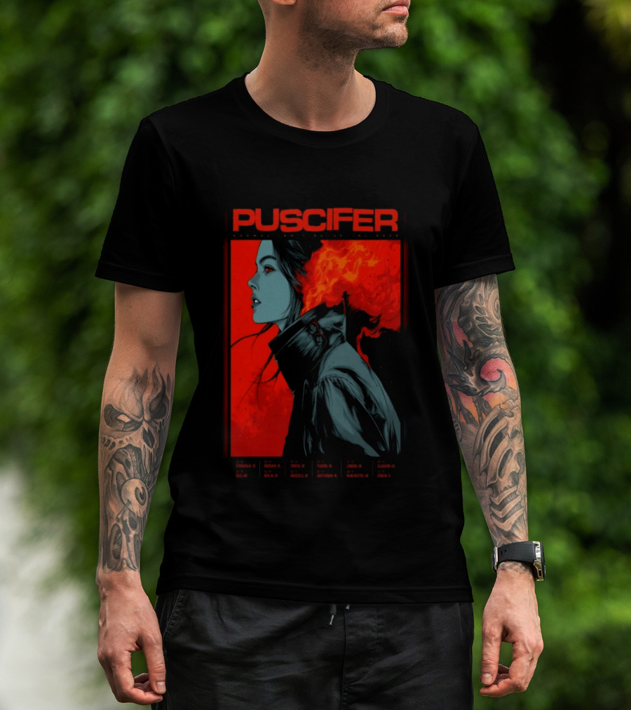 Puscifer Normal Isn't Tour 2026 Europe UK Ireland Stockholm Glasgow London Berlin Amsterdam Concert Limited Edition T-Shirt