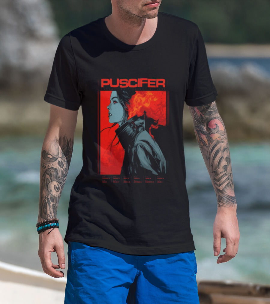 Puscifer Normal Isn't Tour 2026 Europe UK Ireland Stockholm Glasgow London Berlin Amsterdam Concert Limited Edition T-Shirt
