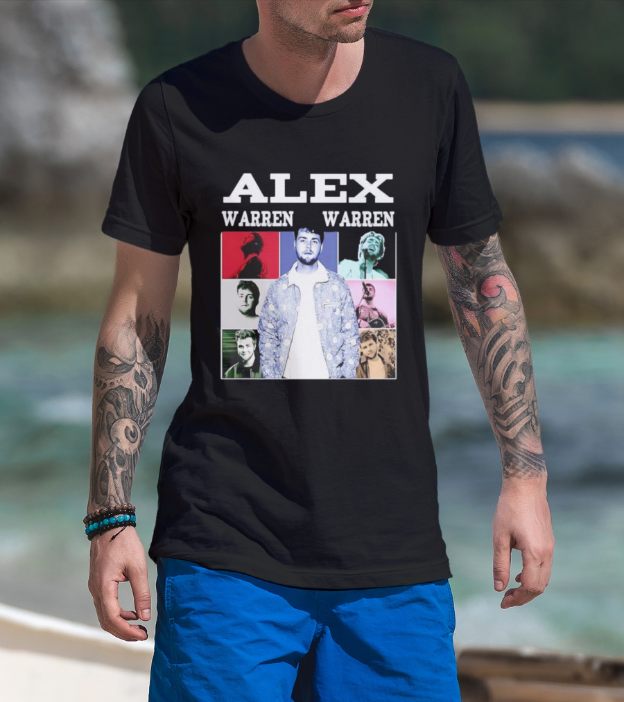 Alex Warren Tour Vintage Collage Style Photography T-Shirt