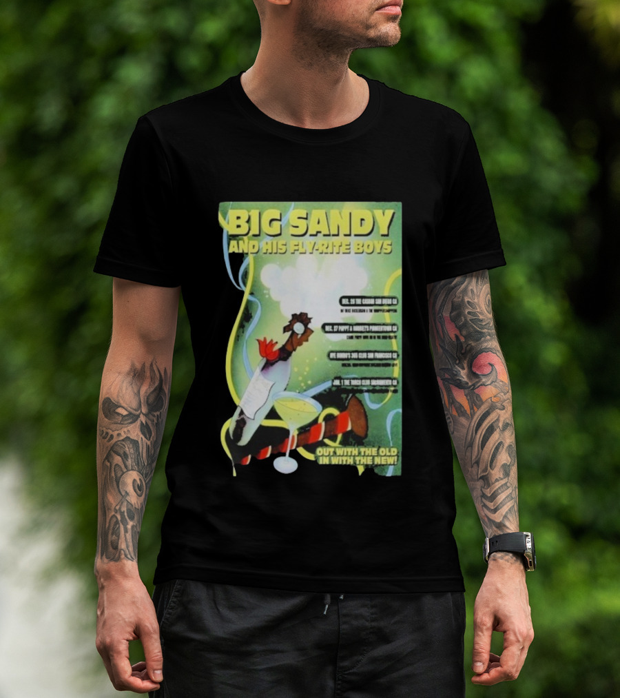Big Sandy And His Fly-Rite Boys NYE Show 2025 San Francisco CA Event T-Shirt