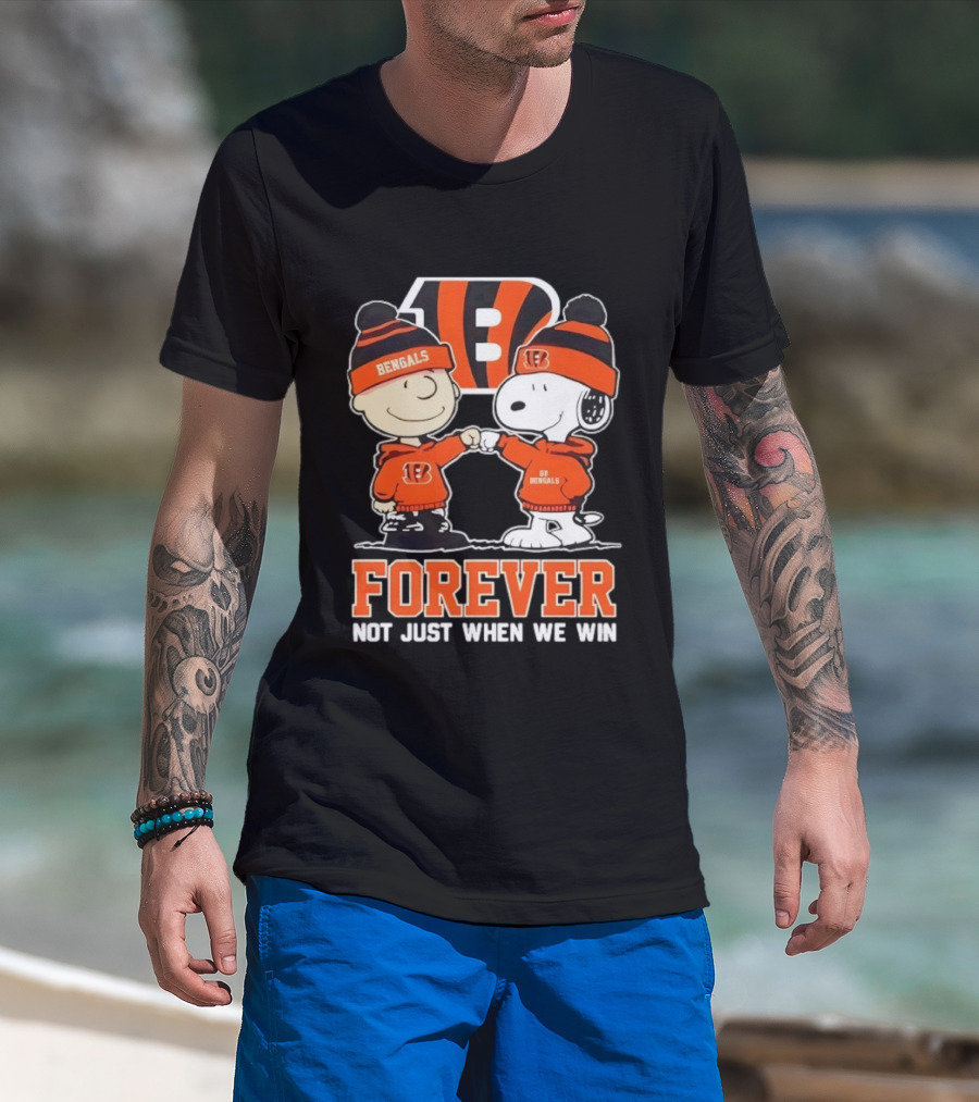 Cincinnati Bengals Charlie Brown Snoopy Forever Not Just When We Win T-Shirt