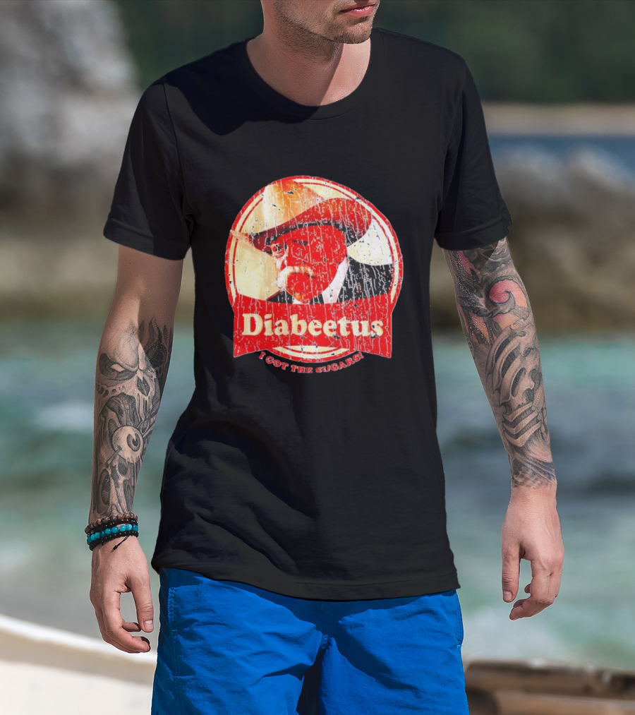 Cowboy Diabeetus I Got The Sugars Retro Parody T-Shirt