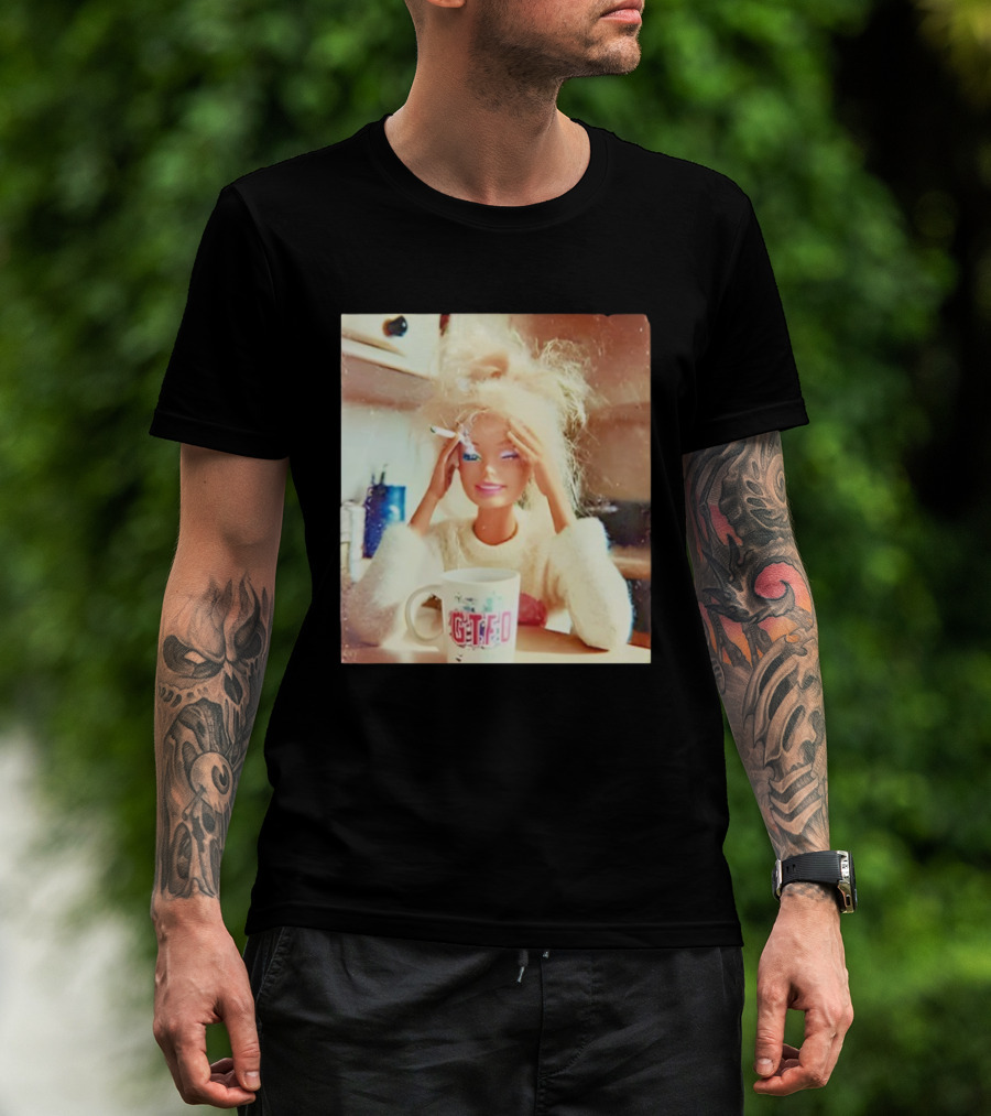 Distressed Doll Face Meme GTFO Coffee Cup T-Shirt