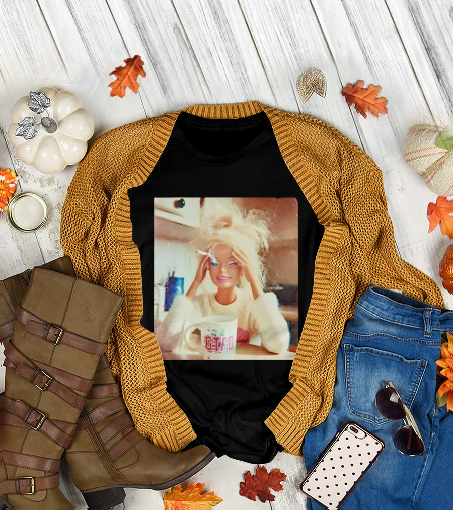 Distressed Doll Face Meme GTFO Coffee Cup T-Shirt