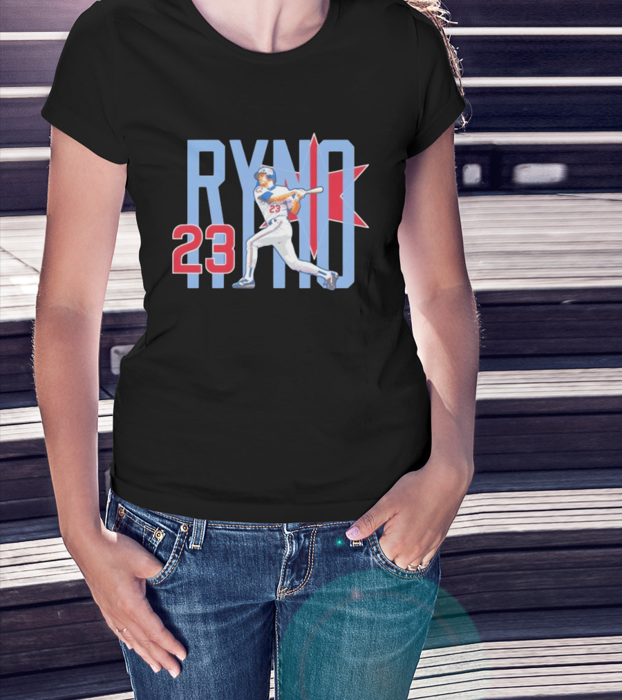 Ryne Sandberg Ryno 23 Baseball Legends Chicago Star Burst T-Shirt