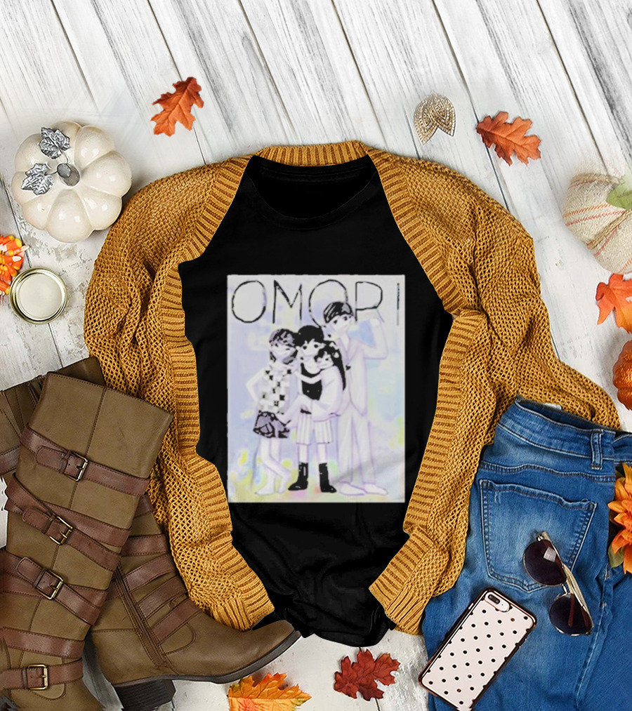 OMORI Game Characters Group Illustration T-Shirt
